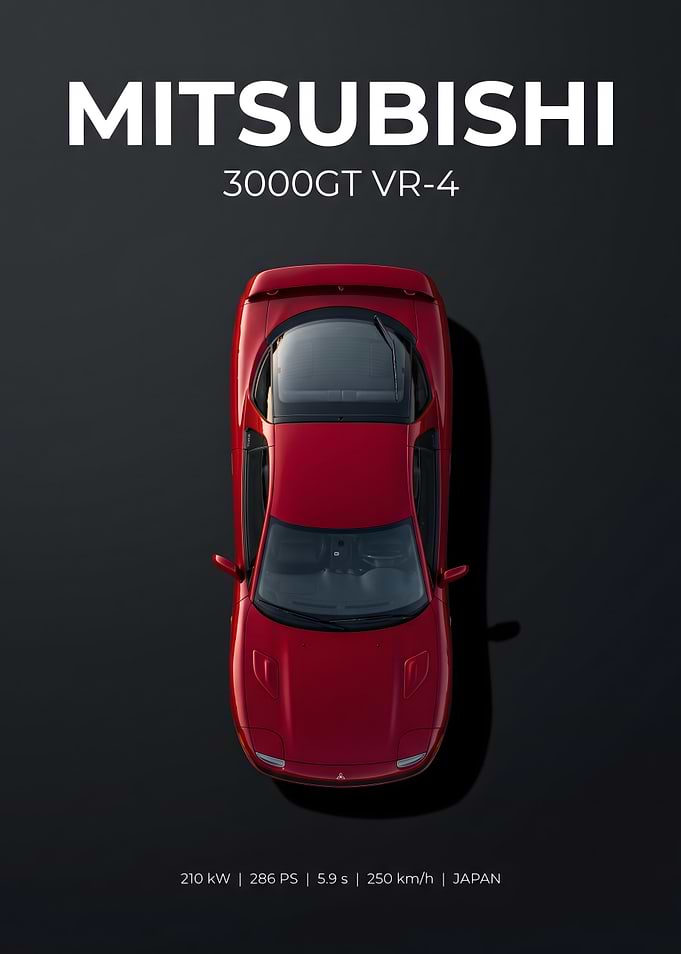 Mitsubishi 3000GT VR-4 Minimalist Poster
