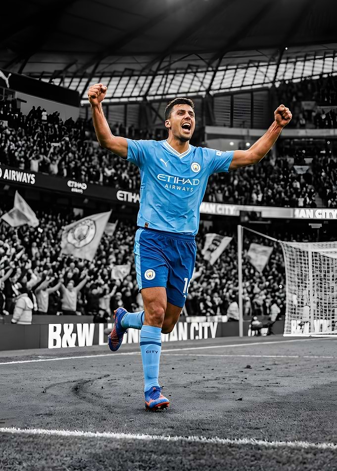 Rodri Celebrating Manchester City Goal