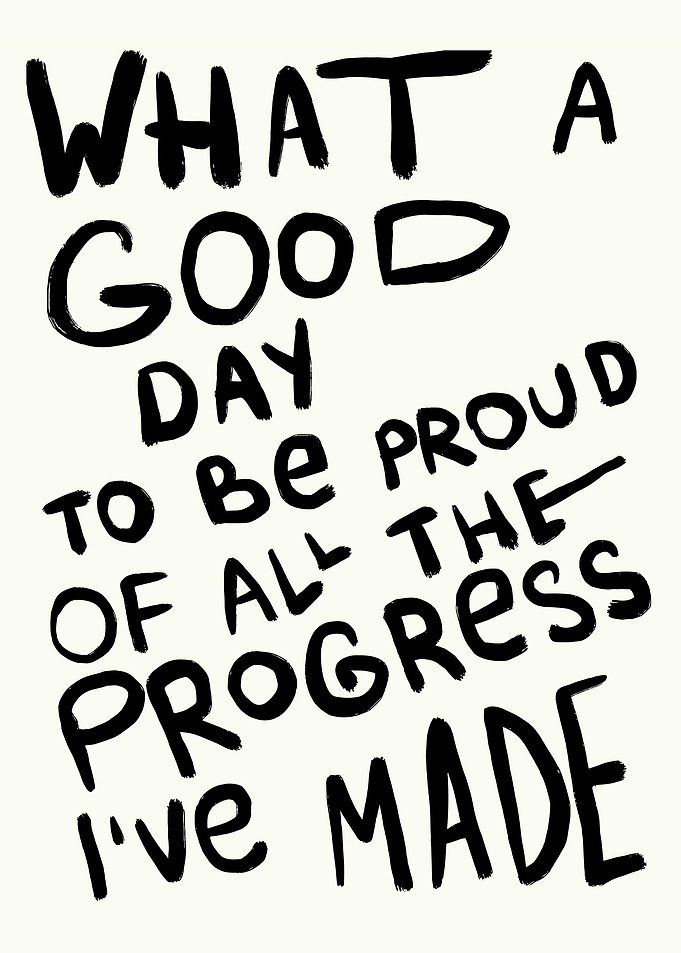 Inspirational Progress Quote Poster