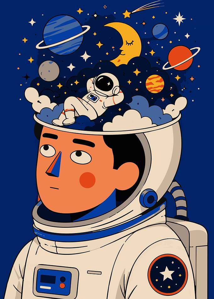 Astronaut Dreaming of Outer Space