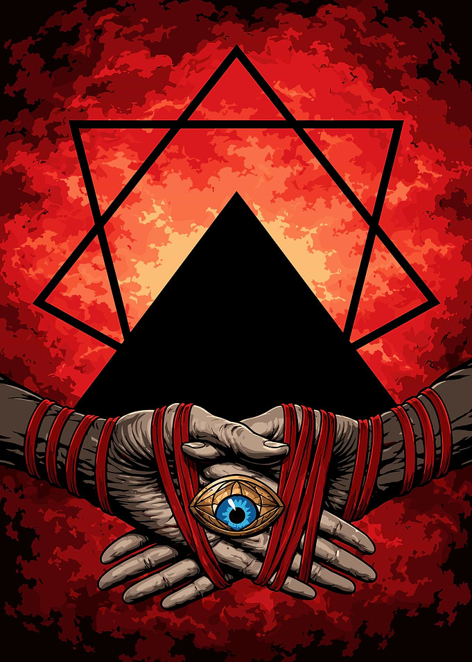 Occult Symbolism with Bound Hands