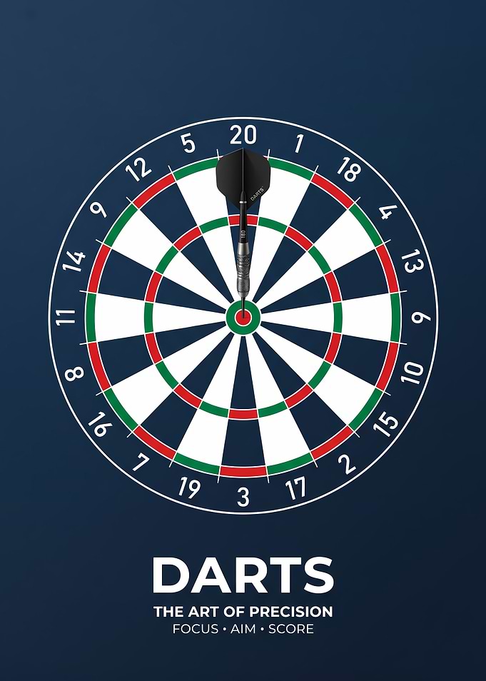 Darts The Art of Precision Poster