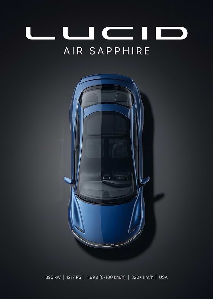 Lucid Air Sapphire Top View