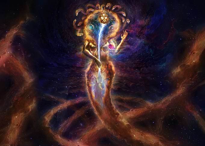 Cosmic Goddess Nebula Entity