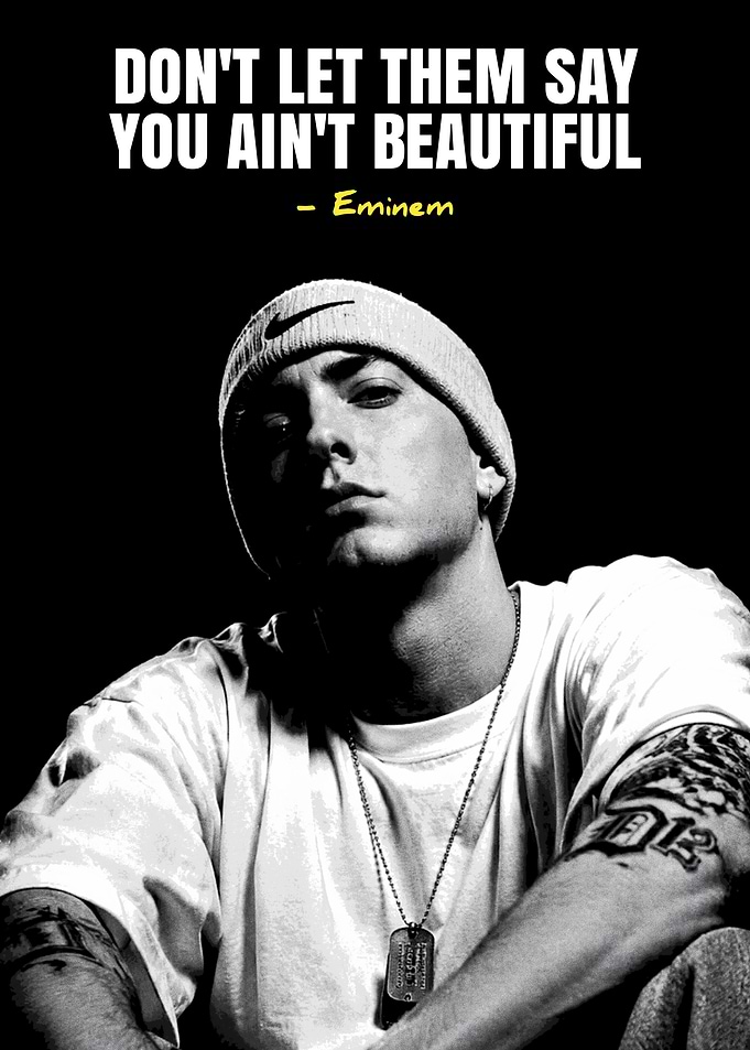 Eminem Inspirational Quote Poster