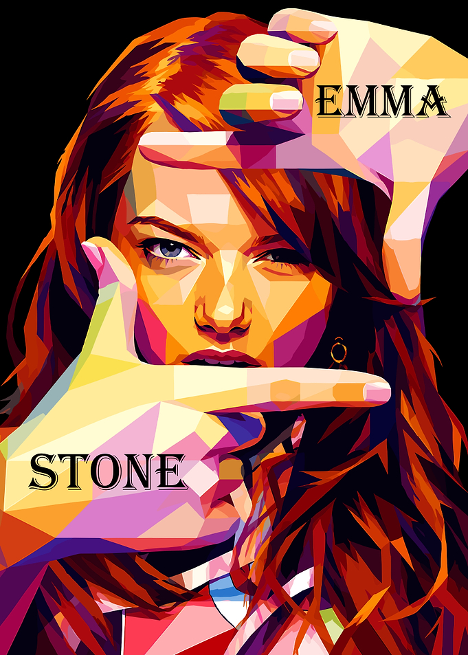 Emma Stone Pop Art Portrait