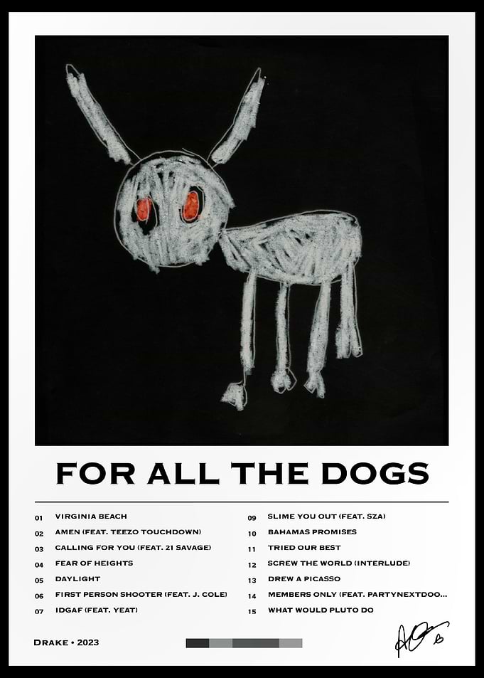 Drake For All The Dogs Poster