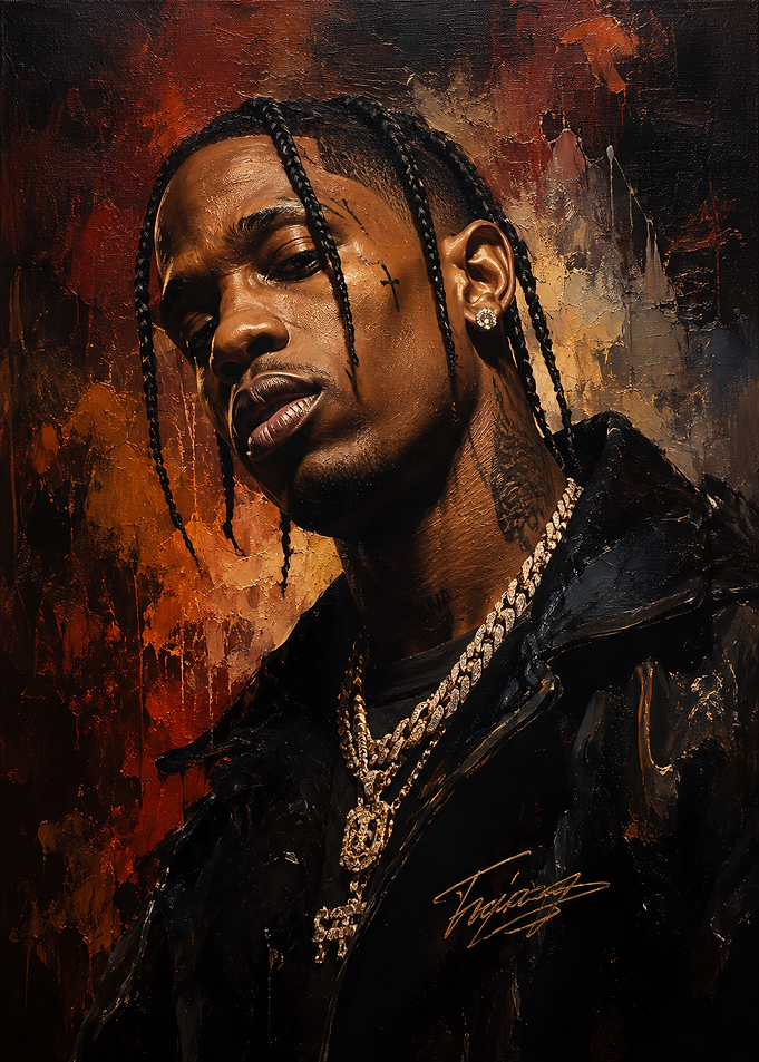 Travis Scott Artistic Portrait