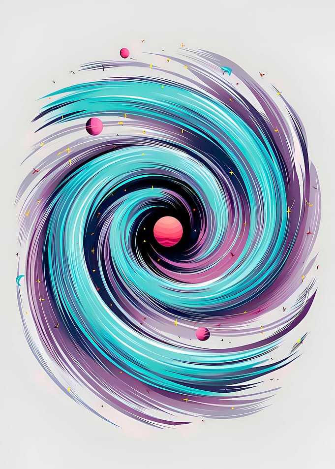 Abstract Spiral Galaxy Art