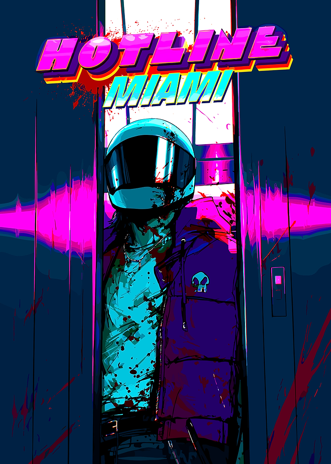 Hotline Miami Jacket Elevator Poster