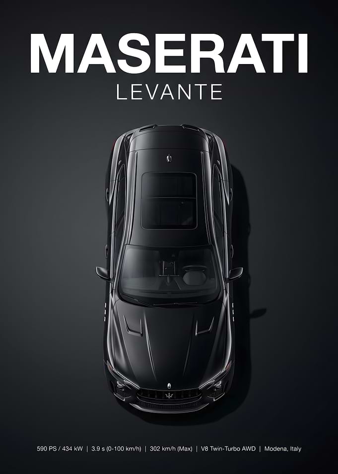 Maserati Levante Top View Poster