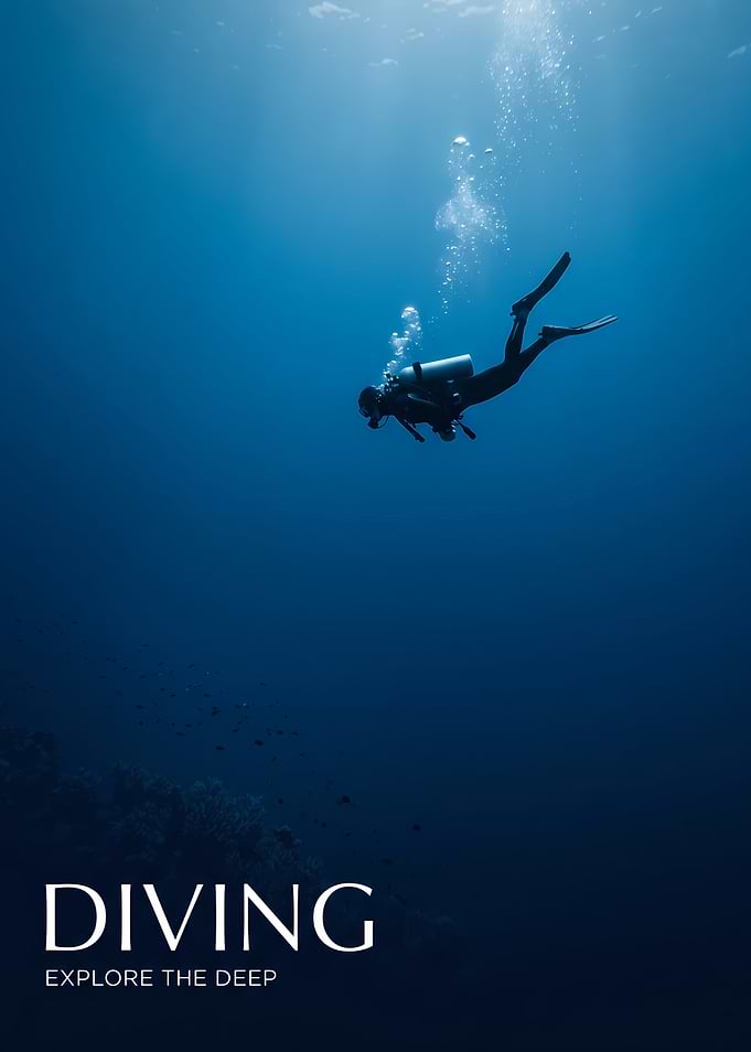 Scuba Diving Explore the Deep Poster