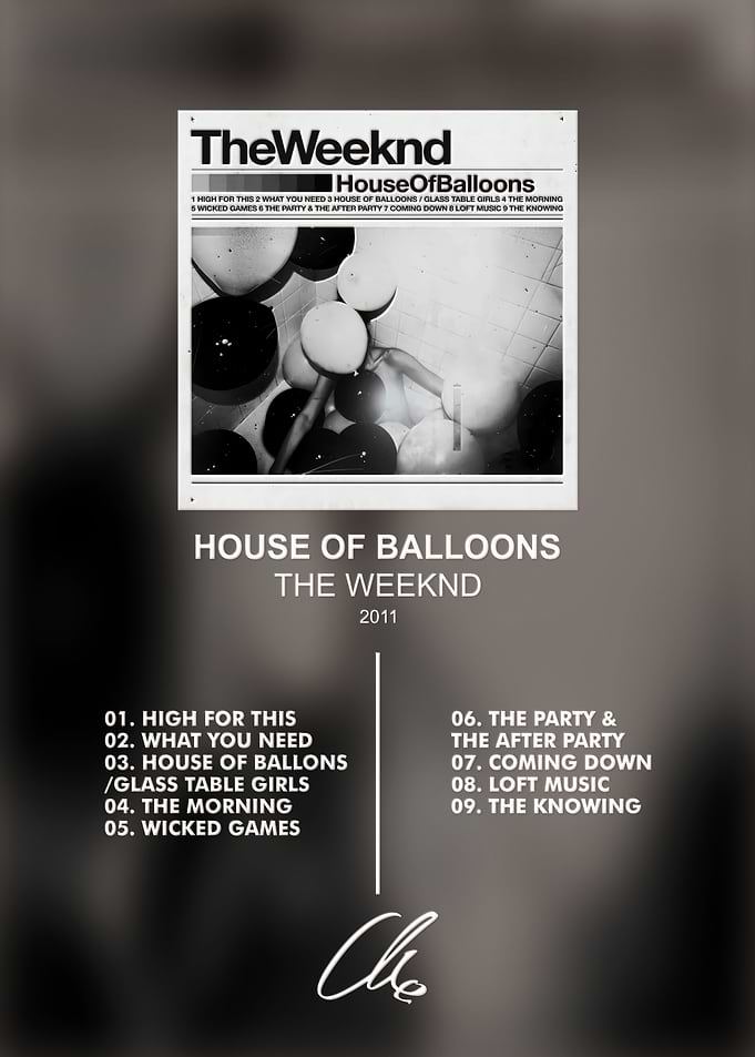 The Weeknd House of Balloons Poster