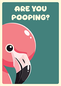 Are You Pooping? with Flamingo Wall Art