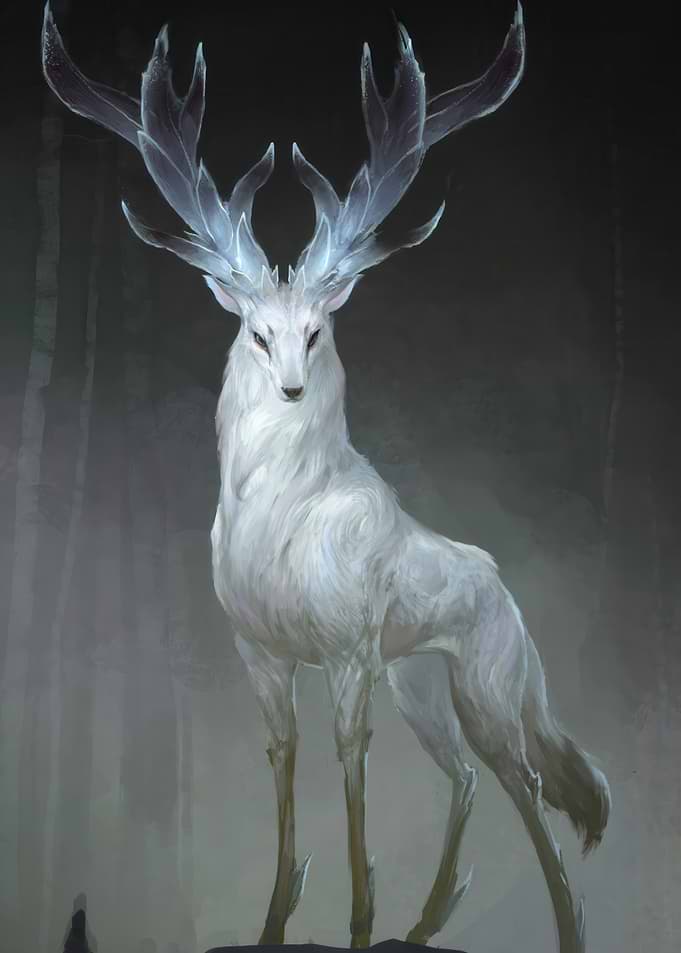 Ethereal White Stag Spirit