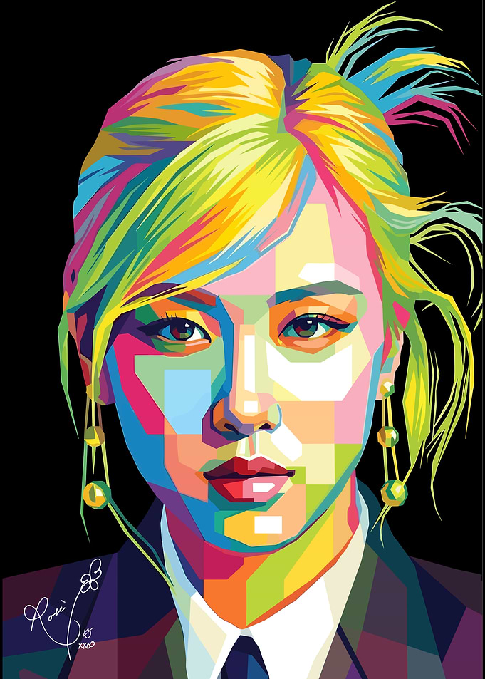 Rosé Blackpink Pop Art Portrait