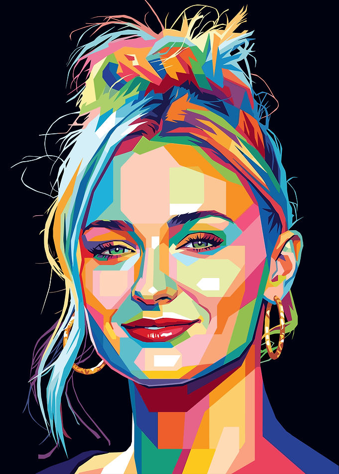 Sophie Turner WPAP Pop Art Portrait
