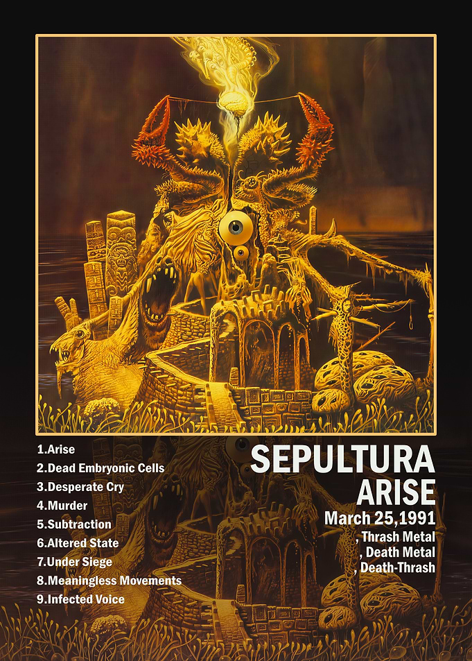 Sepultura Arise Album Cover Poster