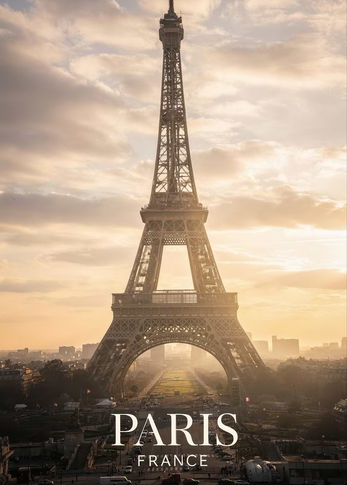 Eiffel Tower at Sunset in Paris