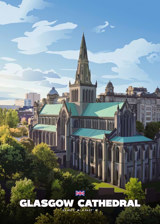Glasgow Cathedral Travel Poster