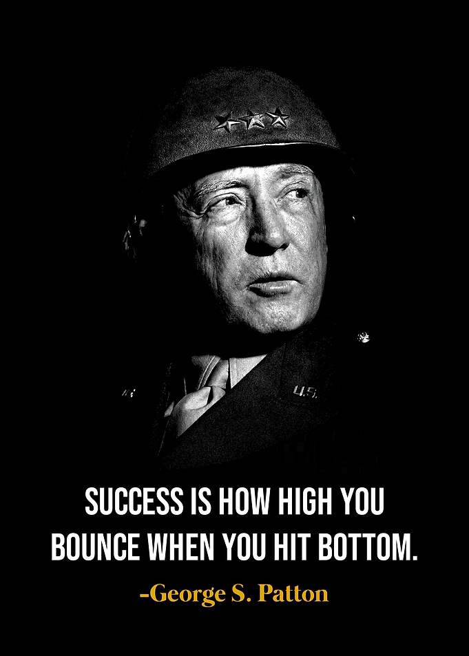 George S. Patton Inspirational Quote Poster