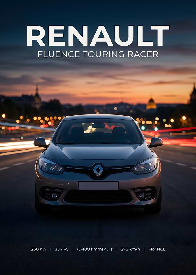 Renault Fluence Touring Racer Poster