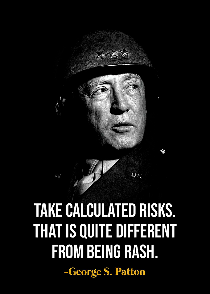 George S. Patton Inspirational Quote Poster