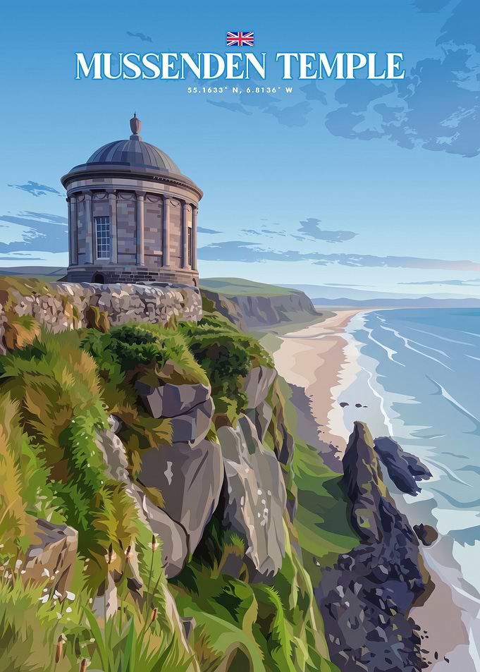 Mussenden Temple Travel Poster