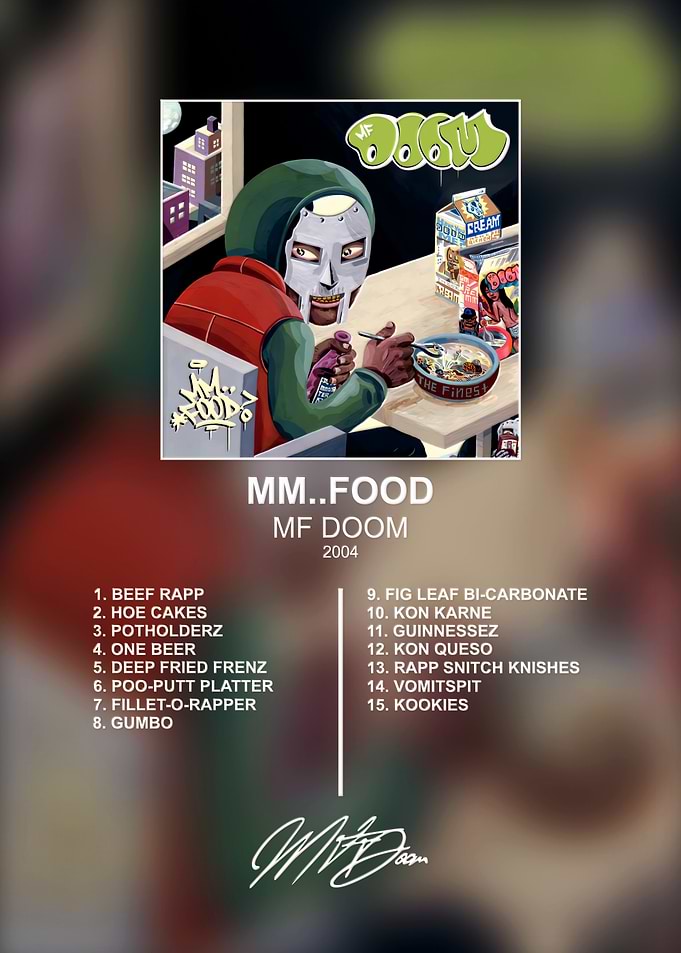 MF DOOM MM..FOOD Album Poster
