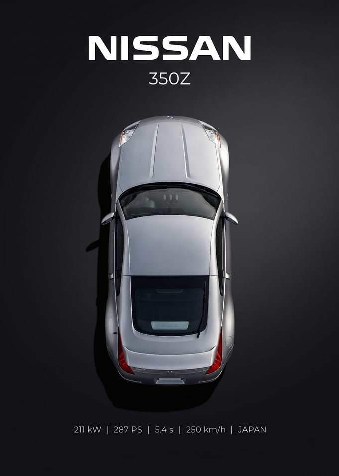 Nissan 350Z Minimalist Car Poster