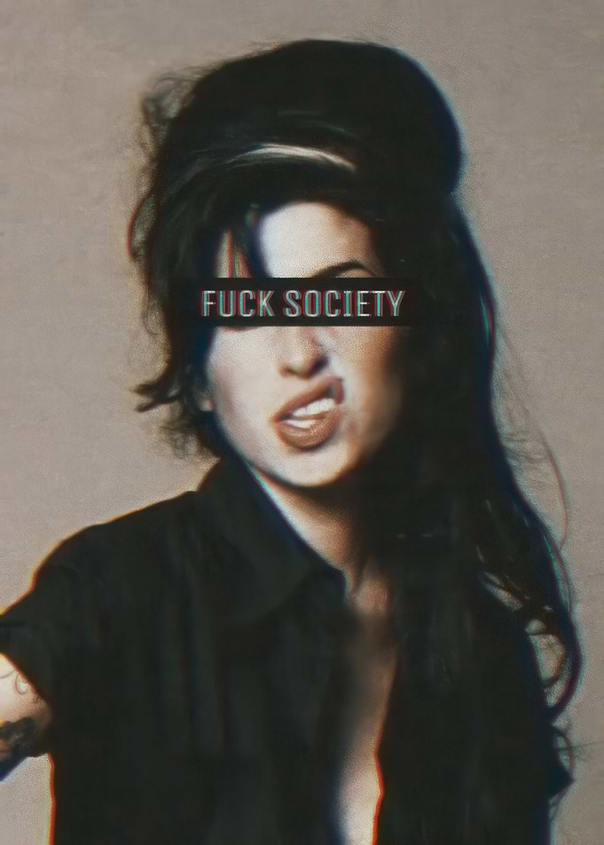 Amy Winehouse Fuck Society Portrait