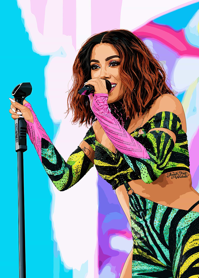 Anitta Performing Live Digital Illustration