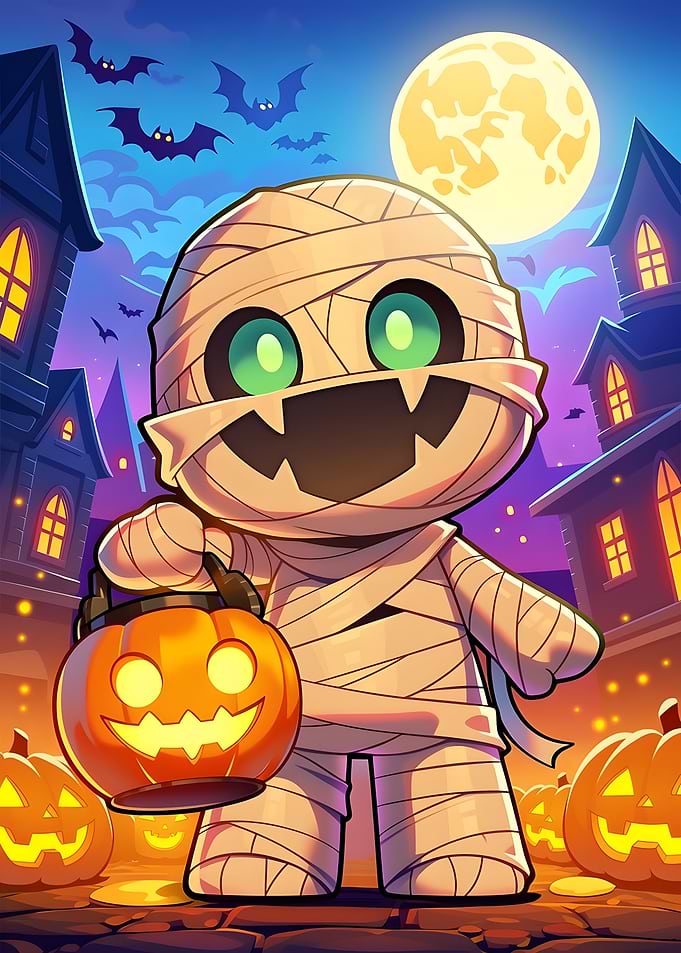 Cute Mummy Trick-or-Treater