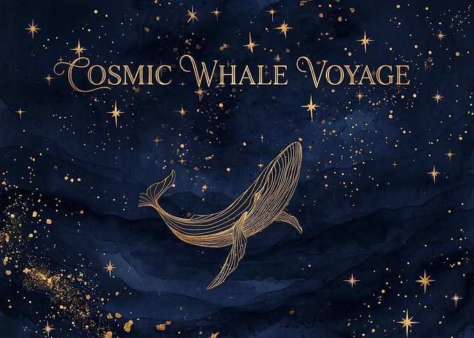 Cosmic Whale Voyage Celestial Art