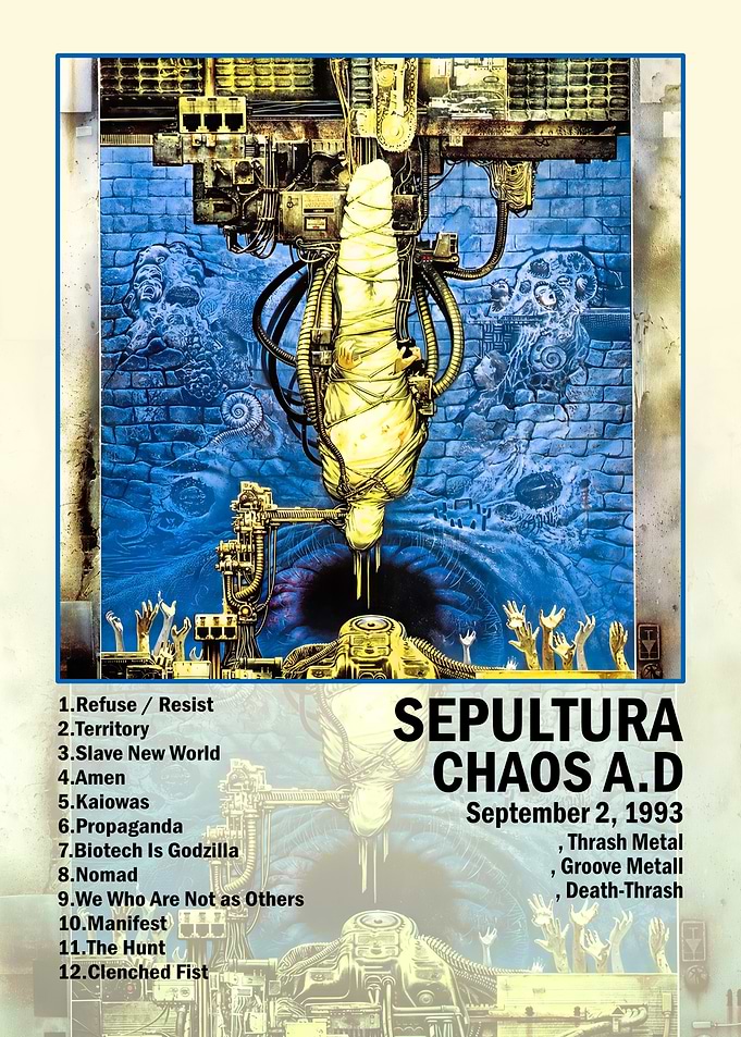 Sepultura Chaos A.D. Album Poster