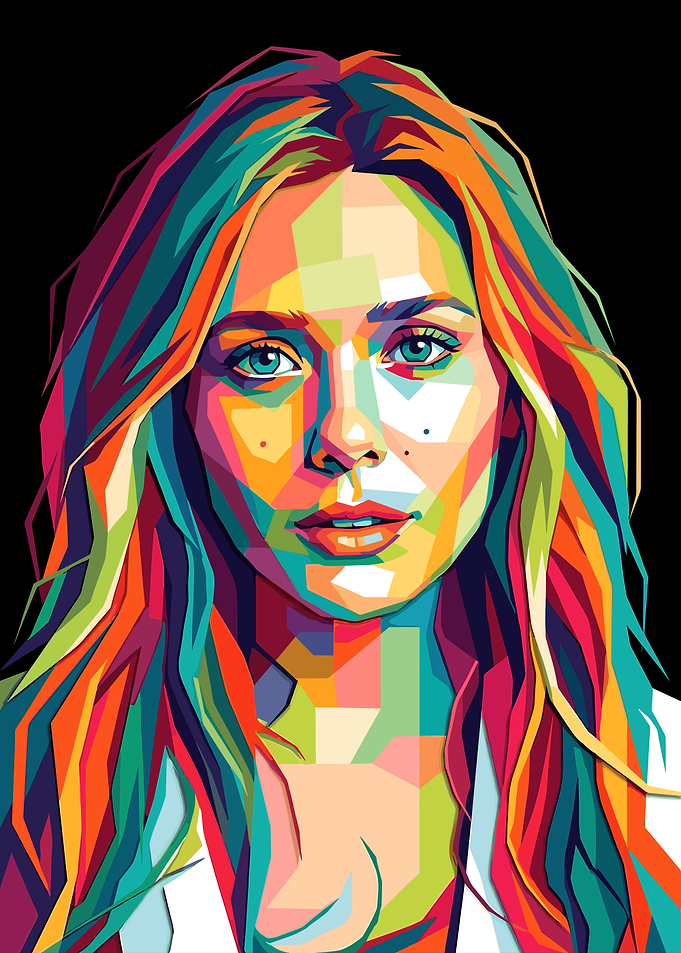 Elizabeth Olsen Pop Art Portrait