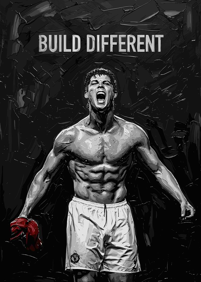 Cristiano Ronaldo Build Different Poster