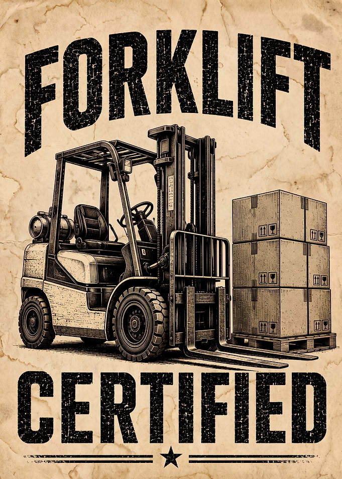 Forklift Certified Vintage Poster