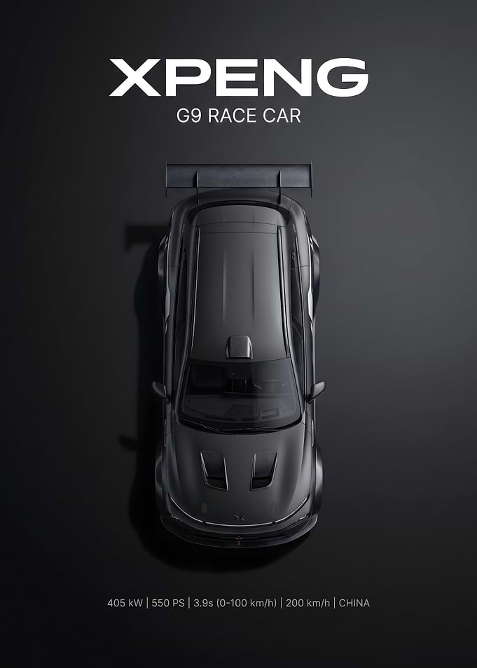 XPENG G9 Race Car Top View