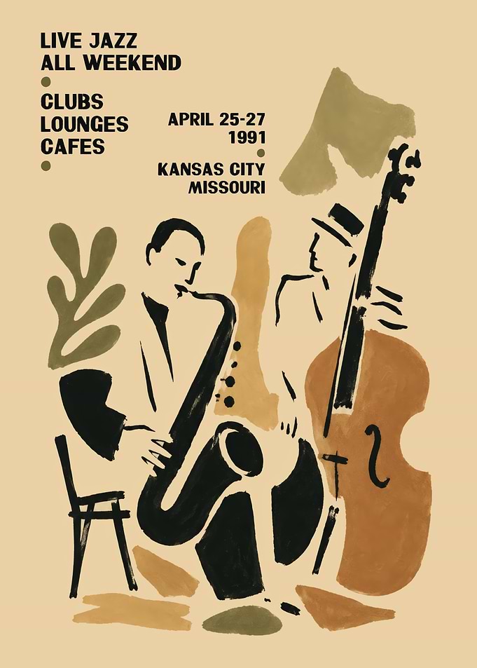 Vintage Kansas City Jazz Poster