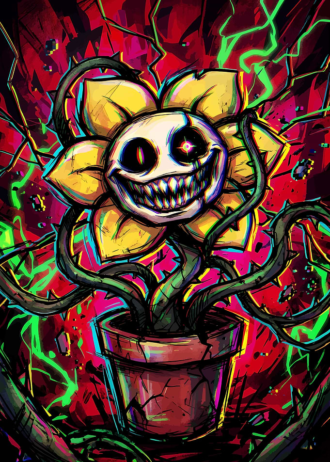 Undertale Flowey Glitch Art