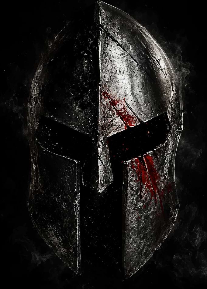 Battle-Worn Spartan Helmet