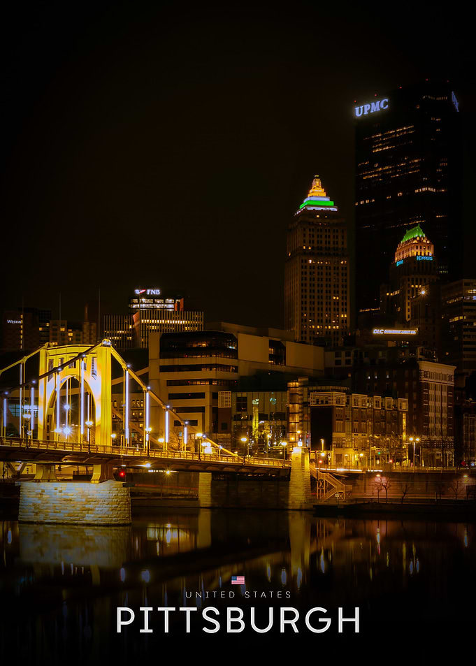 Pittsburgh Skyline Night View
