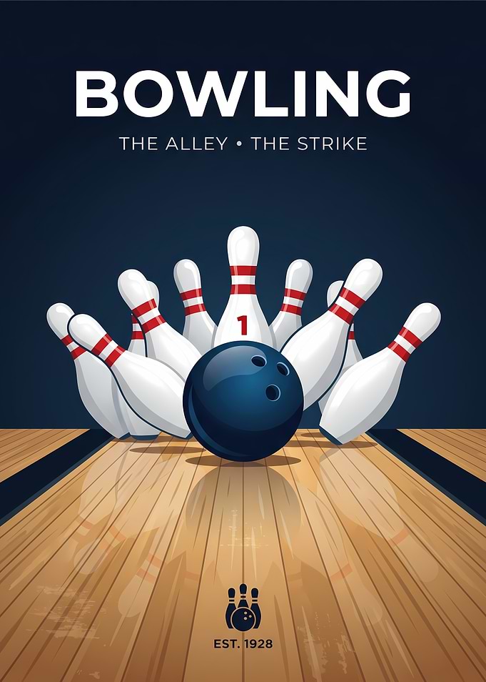 Bowling Strike Poster