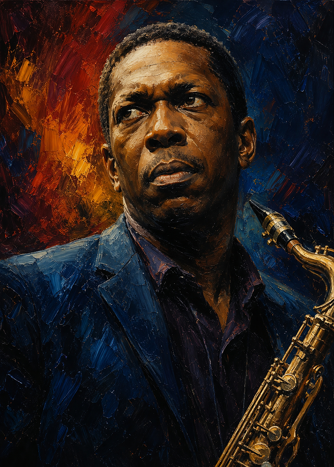 John Coltrane Jazz Saxophone Portrait