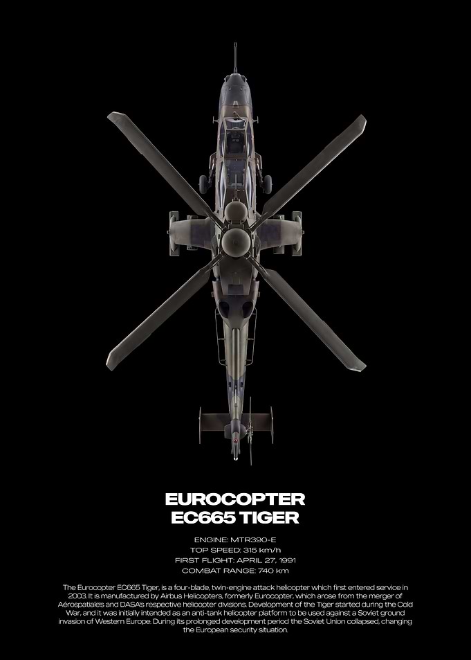 Eurocopter EC665 Tiger Technical Poster