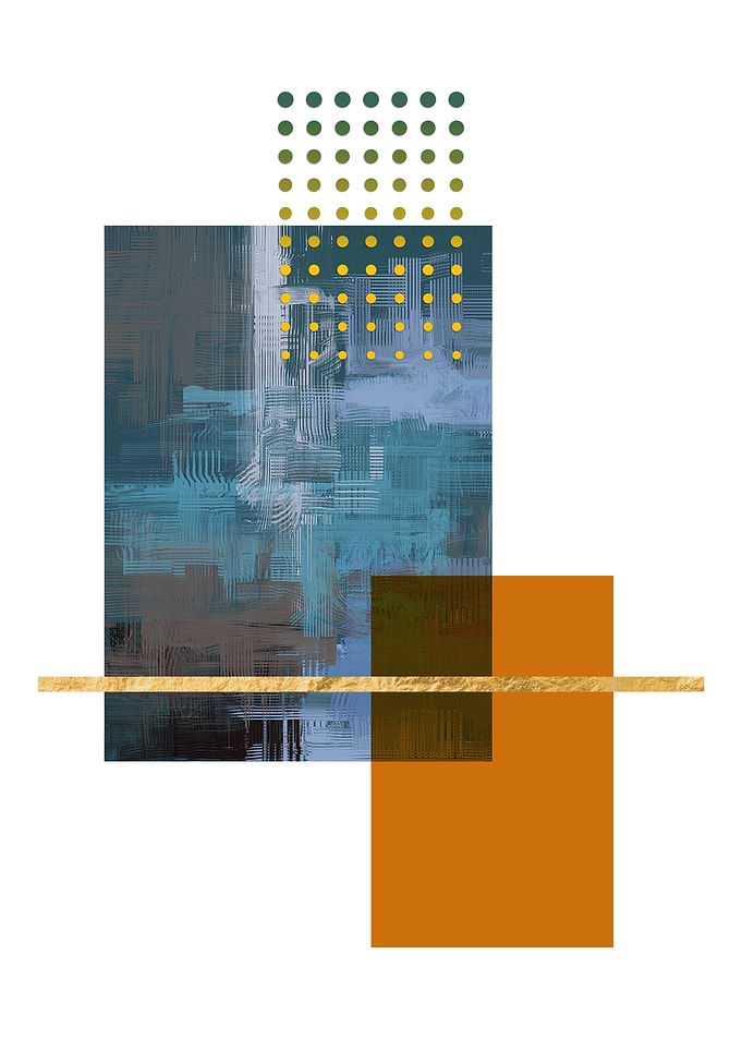 Abstract Geometric Composition with Texture