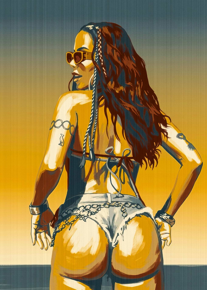 GTA Style Woman Portrait