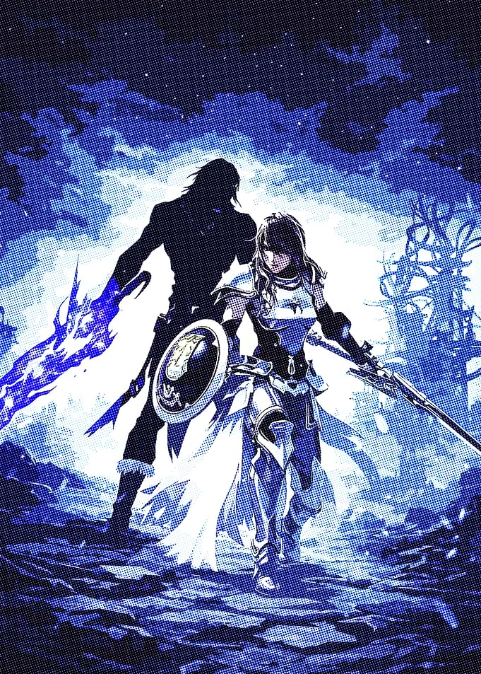 Final Fantasy Warrior Duo Illustration