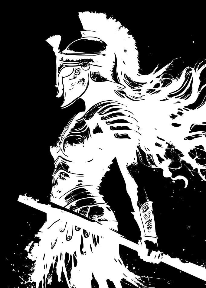 Spartan Warrior Silhouette
